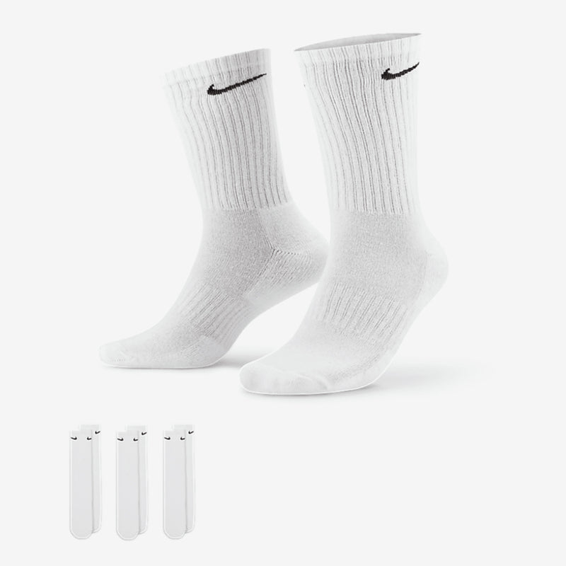 Nike Everyday Cushioned Long training White Socks 3 pairs