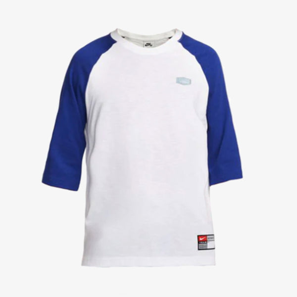Nike SB Baseball Raglan T-Shirt ( White/Deep royal blue ) DQ6284 100