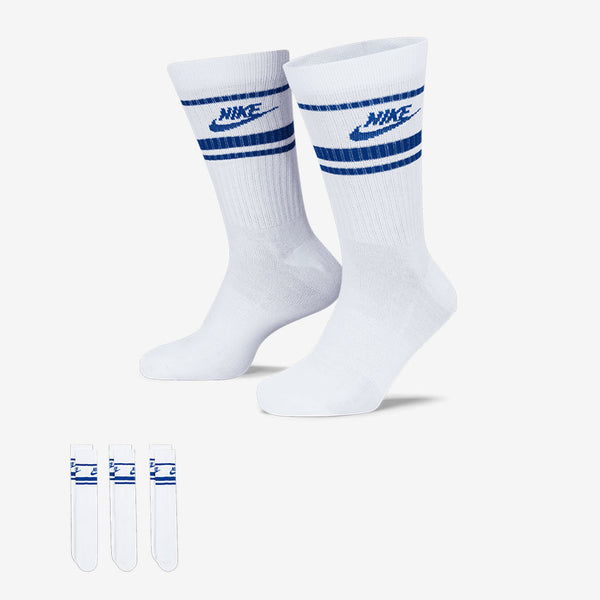 nike sb socks everyday essential 3pk (white/game royal)