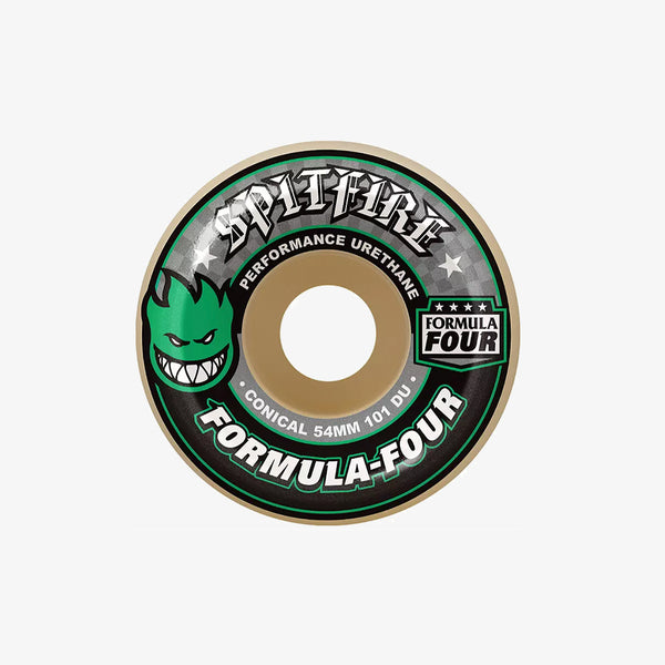 spitfire wheels formula four conical (green print) 101a 54mm