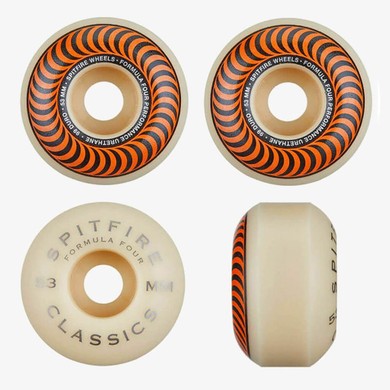 spitfire wheels formula four classics (orange) 99a 53mm