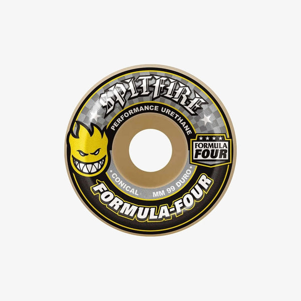 spitfire wheels formula four conical (yellow print) 99a 53mm