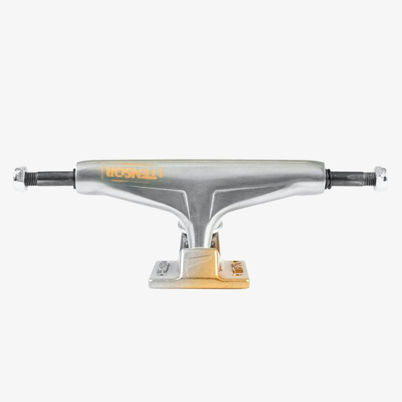 Tensor Alum Stencil Mirror RAW/GOLD FADE 5.5 Skateboard Trucks