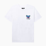 Tired Tipsy Mouse Embroidered T-Shirt (White)