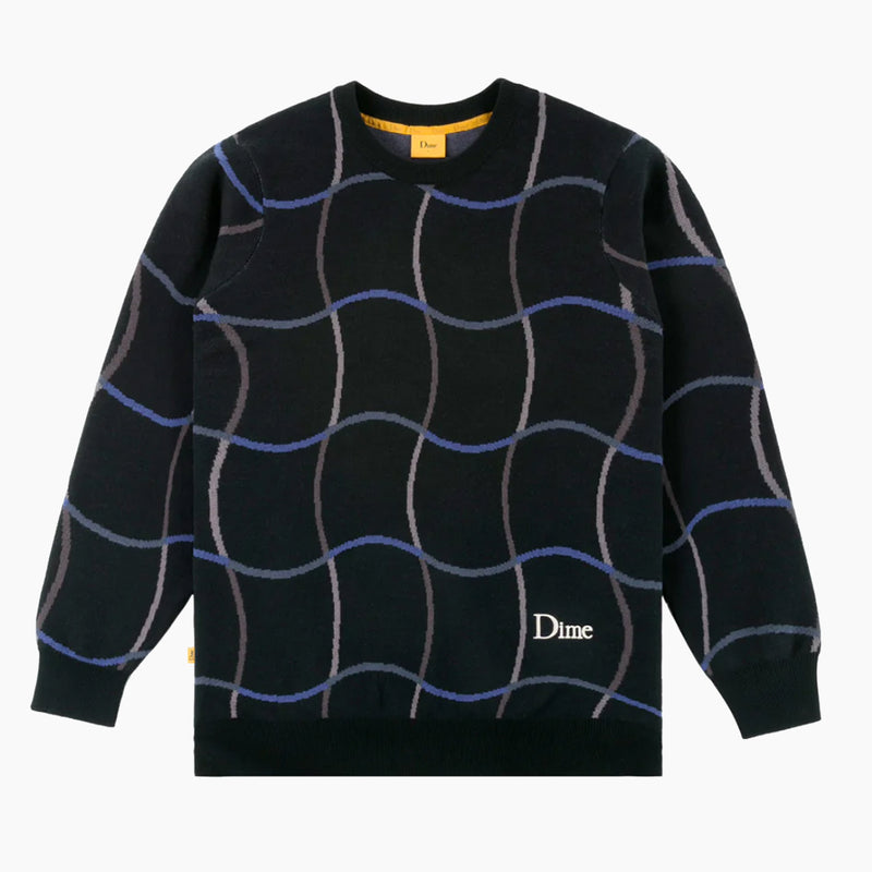 Dime MTL Wave Knit Sweater (Black)
