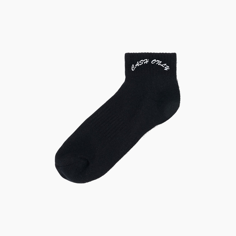 cash only socks ankle logo (black)