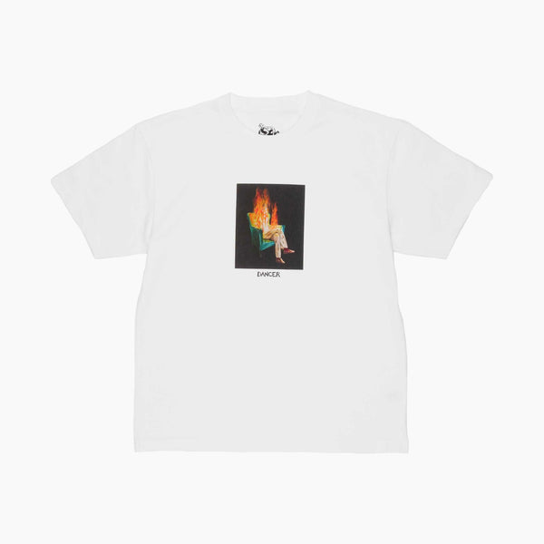 dancer tee shirt burning (white)