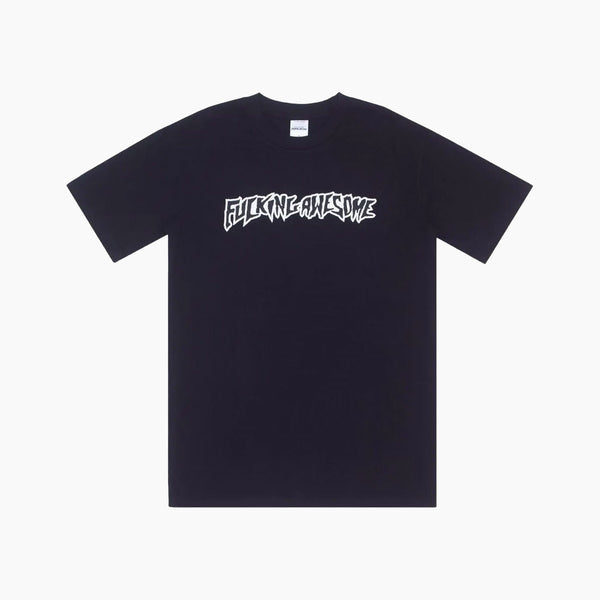 fucking awesome tee shirt puff outline logo (black)
