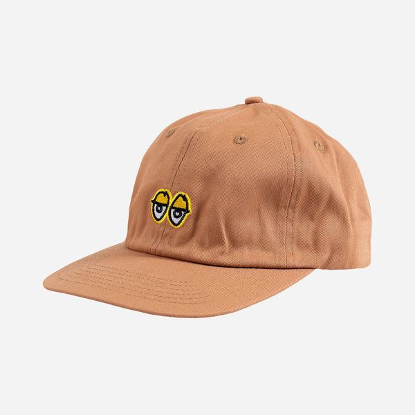 krooked cap snapback eyes (tan/gold)