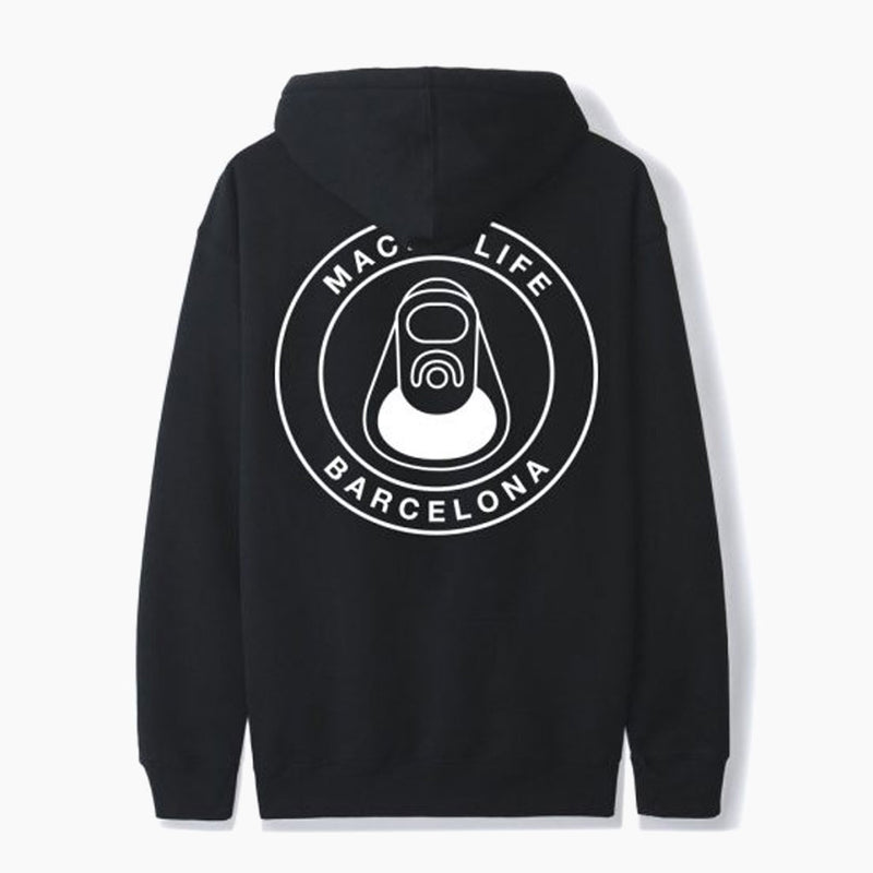 macba life hooded sweatshirt og logo (black/white) back