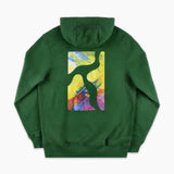poetic collective sweatshirt hood logo cut out (bottle green)