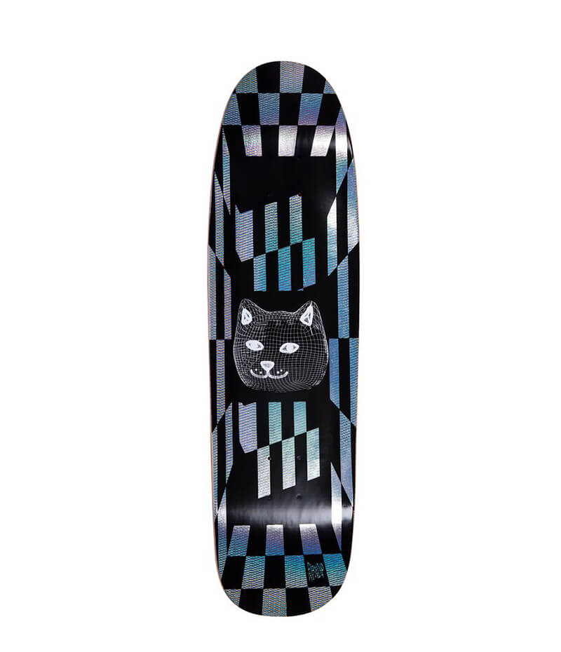 Cruiser Skateboard Rip N Dip, 8.5" Illusion, Black Deck