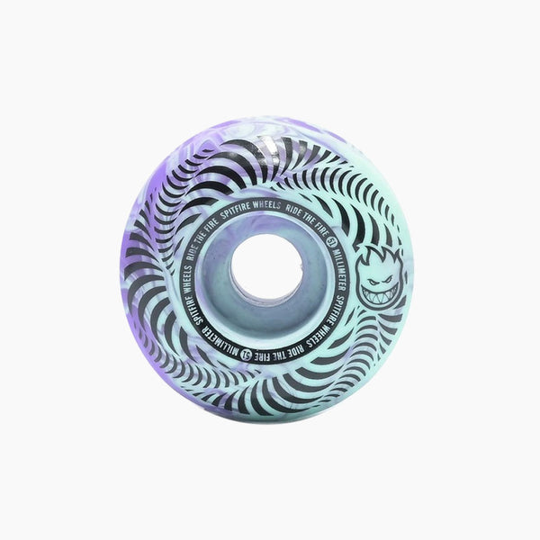 spitfire wheels flash point classic swirl (purple/teal) 99A 52mm