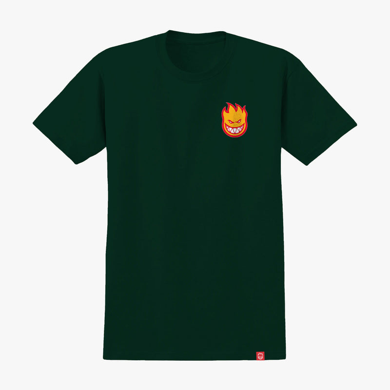 spitfire tee shirt lil bighead fill (forest green/gold/red)
